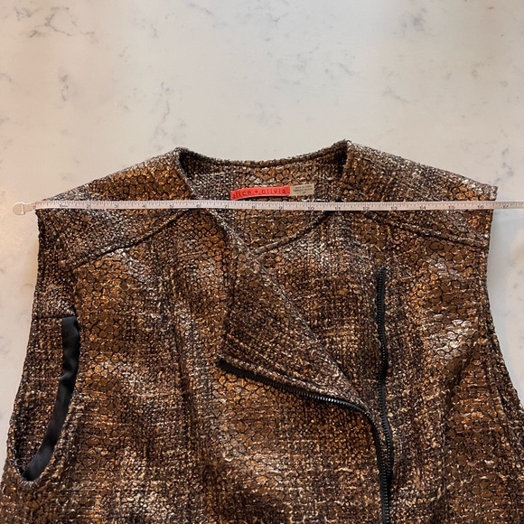 ALICE & OLIVIA Metallic Moto Vest - Picture 12 of 12